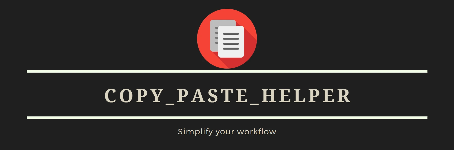 Copy Paste Helper Banner Showcase